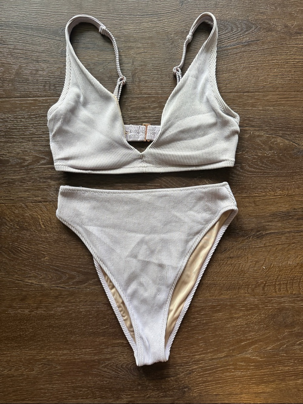 Shade & Shore Ribbed Bikini Set in Light Purple